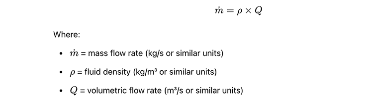 formula for mass flow rate