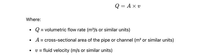 formula for volumetric flow rate