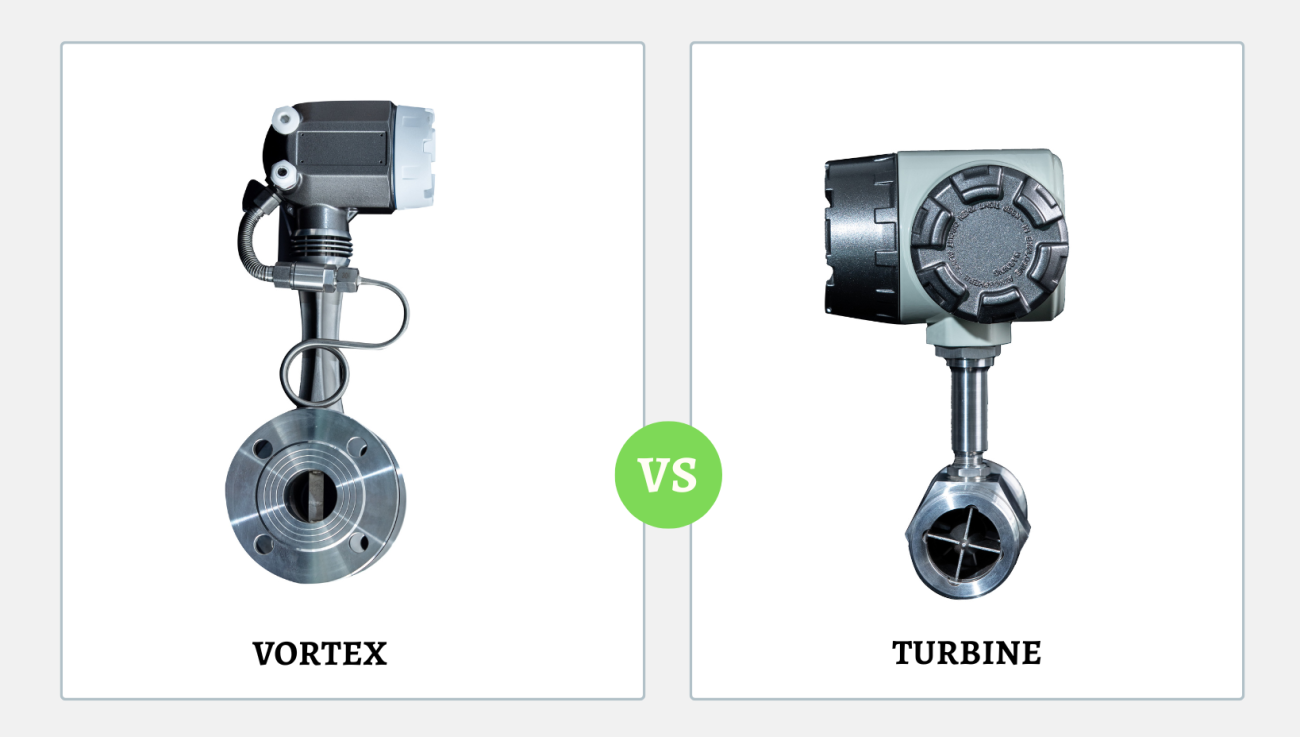 What is the difference between vortex and turbine flow meter