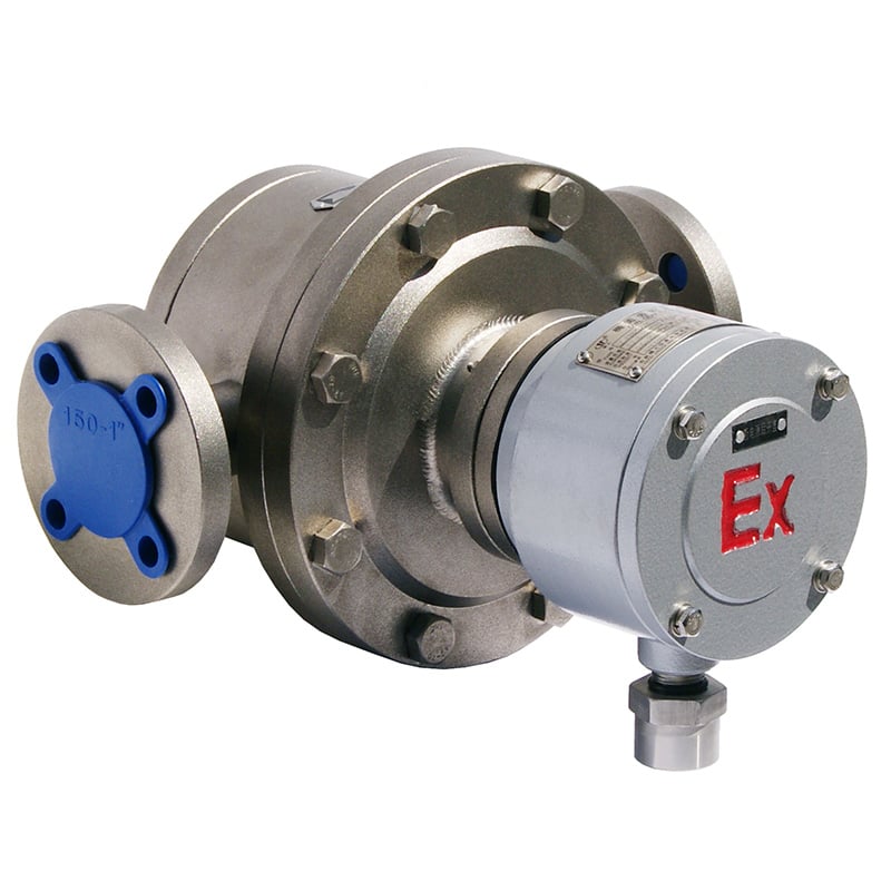 Stainless steel oval gear positive displacement oil flow meter