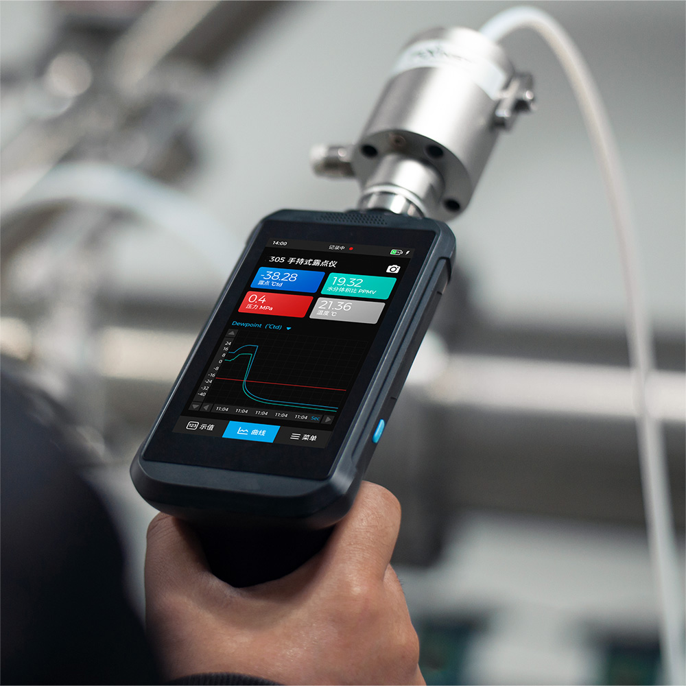 Portable Dew point Meter for Compressed Air and Gases MT305x